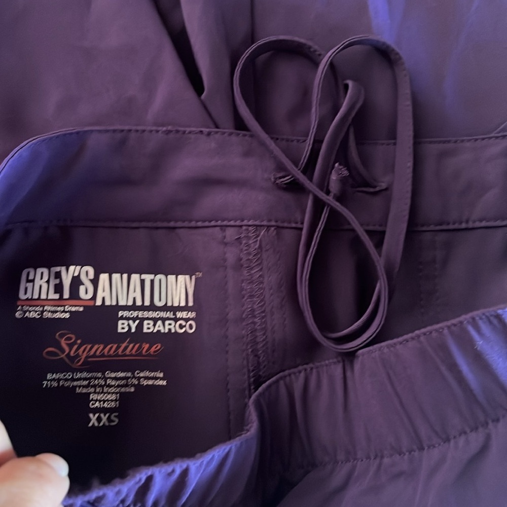 Grey's Anatomy Purple Scrub Pants, NEW With Tags, Women’s Sz XXS - Picture 10 of 10